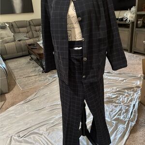 Isaac Mizrahi Black Checkered Jacket